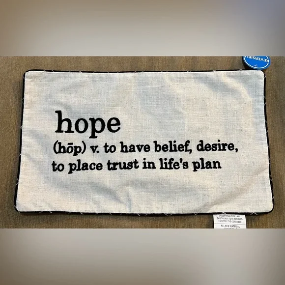 NWT Mainstays “hope” definition pillow COVER - Picture 1 of 5